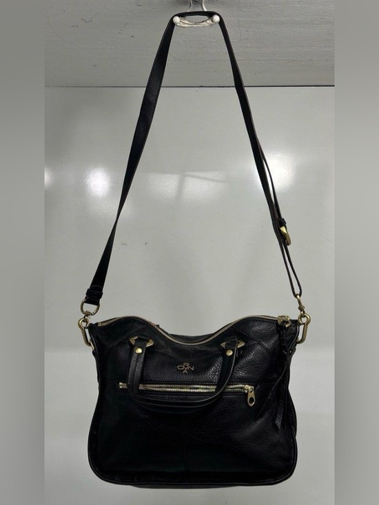 Oryani Handbags - Oryani, Classic Black Leather Shoulder Bag with Gold Accents, like new